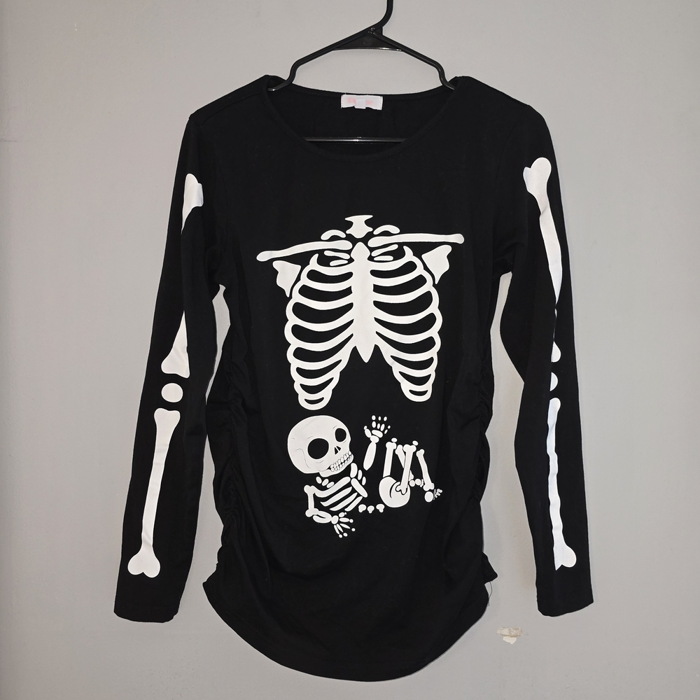 Maternity Skeleton Long Sleeve Tee